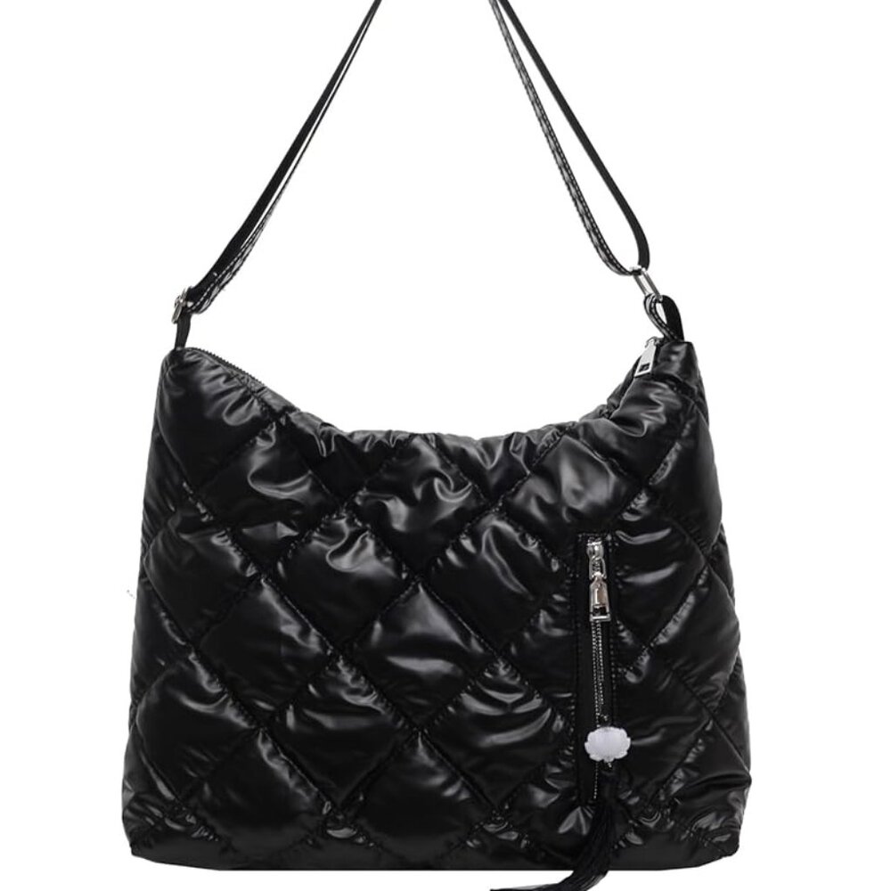 Nylon Quilted Shoulder Travel Bag